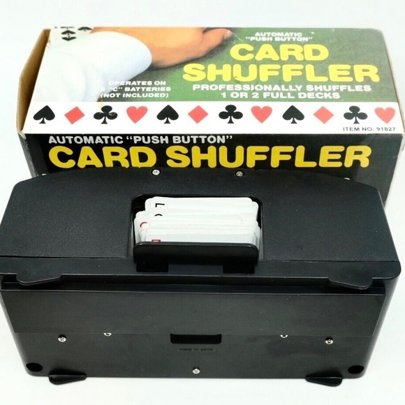 Vintage 1987 JOBAR AUTOMATIC PUSH BUTTON CARD SHUFFLER~1 or 2 Deck Card Shuffler - Picture 2 of 3